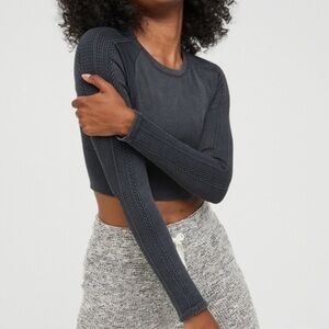 Aerie Offline Big Chill Seamless Long Sleeve Crop Top